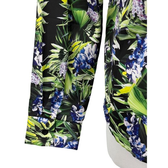 Vtg Y2K Wielisa 100% Silk Floral Button Down L/S Blouse | Quiet Luxury Resort XS - Picture 11 of 16